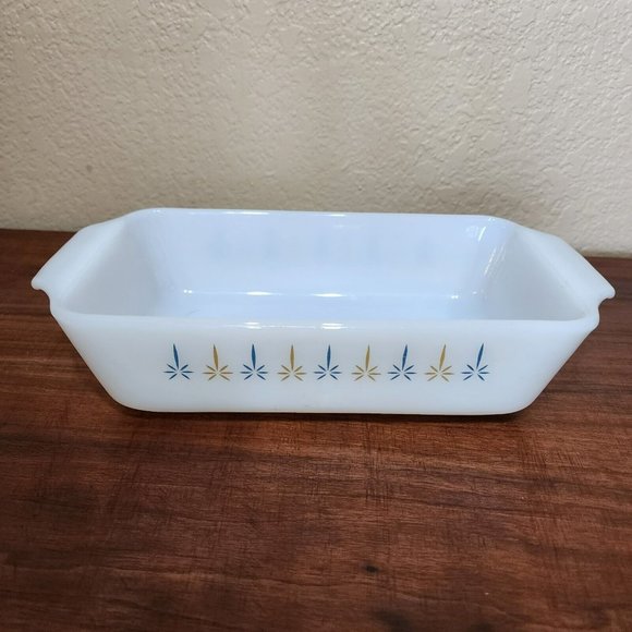 Vintage Anchor Hocking Fire King Candle Glow 10 7/8" Loaf Pan - Picture 2 of 6